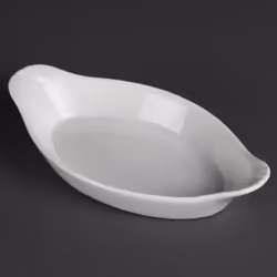 Olympia Whiteware Oval Eared Dishes 204mm (Pack of 6) - [W441]