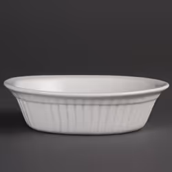 Olympia Whiteware Oval Pie Dishes 170mm (Pack of 6) - [C110]