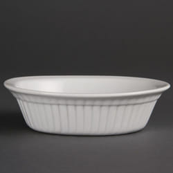 Olympia Whiteware Oval Pie Dishes 170mm (Pack of 6) - [C110]