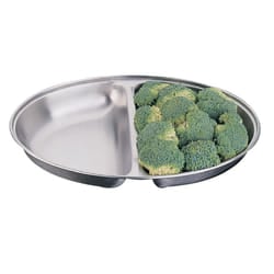 Olympia Oval Vegetable Dish Two Compartments 252mm - [P185]