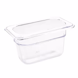 Vogue Polycarbonate 1/9 Gastronorm Container 100mm Clear - [U243]