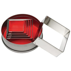 Vogue Square Plain Pastry Cutter Set (Pack of 6) - [E017]