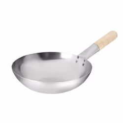 Vogue Mild Steel Wok Flat Base 254mm - [K295]