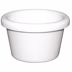 Kristallon Melamine Plain Ramekins White 63mm (Pack of 12) - [T557]