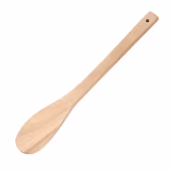 Vogue Round Ended Wooden Spatula 12" - [J113]