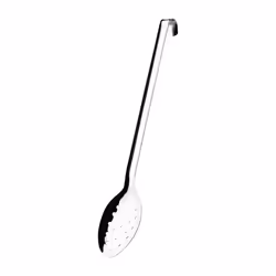 Vogue Long Perforated Spoon with Hook 16" - [L672]