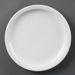 Olympia Whiteware Narrow Rimmed Plates 230mm (Pack of 12) - [CB489]