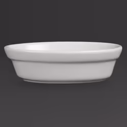Olympia Whiteware Oval Pie Bowls 145mm (Pack of 6) - [DK806]