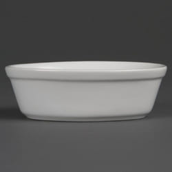 Olympia Whiteware Oval Pie Bowls 161mm (Pack of 6) - [DK807]