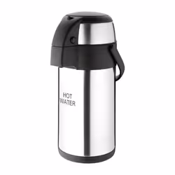 Olympia Pump Action Airpot Etched 'Hot Water' 3Ltr - [DP129]