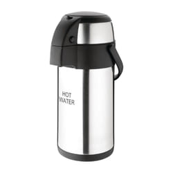 Olympia Pump Action Airpot Etched 'Hot Water' 3Ltr - [DP129]