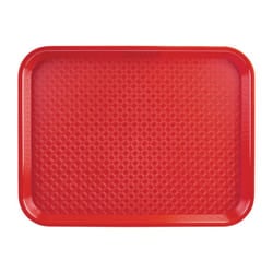Kristallon Small Polypropylene Fast Food Tray Red 345mm - [DP213]