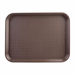 Kristallon Small Polypropylene Fast Food Tray Brown 345mm - [DP218]