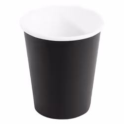 Fiesta Disposable Coffee Cups Single Wall Black 225ml / 8oz (Pack of 50) - [GF041]