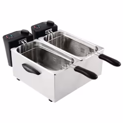 Caterlite Light Duty Twin Tank Twin Basket Countertop Electric Fryer 2x2kW - [GG199]