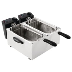 Caterlite Light Duty Twin Tank Twin Basket Countertop Electric Fryer 2x2kW - [GG199]