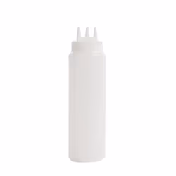 Vogue Clear 3 Nozzle Squeeze Bottle 24oz - [CW725]