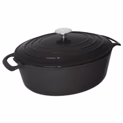 Vogue Black Oval Casserole Dish 6Ltr - [GH310]