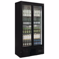 Polar Refrigeration GJ448, Merchandiser refrigerator, Freestanding, Black, Aluminium, Steel, 490 L, -2 - 8 °C