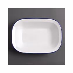Olympia Enamel Dishes Rectangular 280 x 190mm (Pack of 6)