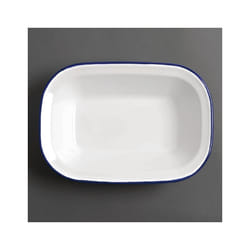 Olympia Enamel Dishes Rectangular 280 x 190mm (Pack of 6)