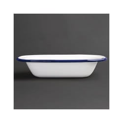 Olympia Enamel Pie Dishes Rectangular 180 x 135mm (Pack of 6)