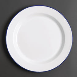 Olympia Enamel Dinner Plates 245mm (Pack of 6) - [GM512]