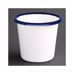 Olympia Enamel Sauce Cup White and Blue (Pack of 6)