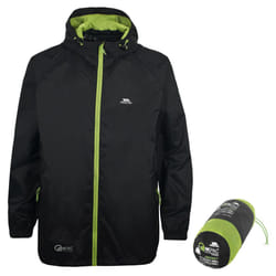 Trespass Adults Waterproof Jacket Packaway Qikpac - S, Black