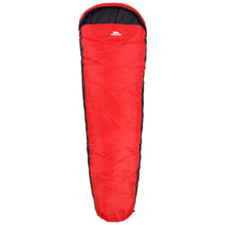 Trespass Sleeping Bag 3 Season Mummy Shape Doze - One Size, Red