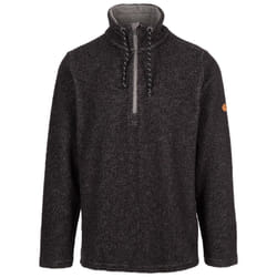 Trespass Mens Sweatshirt 1/2 Zip Falmouthfloss - XS, Black