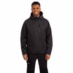 Trespass Mens Hoodie Full Zip Sherpa Back Truther - XS, Black Marl