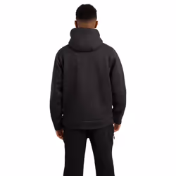 Trespass Mens Hoodie Full Zip Sherpa Back Truther - XXS, Black Marl