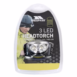 Trespass 3 Led Head Torch 2 White Led 1 Red Led