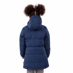 Trespass Girls Padded Jacket Hooded Tiffy - 2-3 Years, Navy Tone