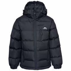 Trespass Boys Padded Jacket Hooded Tuff - 9-10 Years, Black