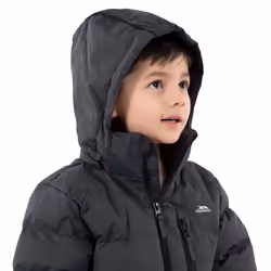Trespass Boys Padded Jacket Hooded Tuff - 3-4 Years, Flint
