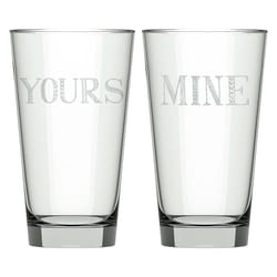 Creative Tops Glassware Glass Mine & Yours Engraved Highball Glass