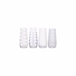 Mikasa Cheers Pack Of 4 Stemless Flute Glasses