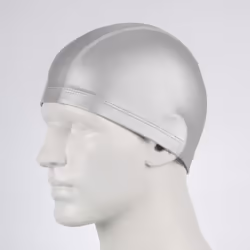Unisex Ultra Pace Swimming Cap | 3 Panel Design , Silver, One Size