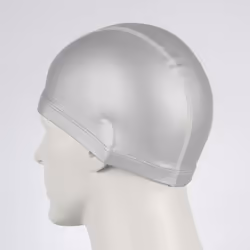 Unisex Ultra Pace Swimming Cap | 3 Panel Design , Silver, One Size