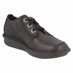 Ladies Clarks Comfortable Lace Up Flats Funny Dream - D Fit - UK 7.5, Black