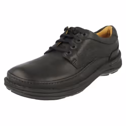 Mens Clarks Active Air Lace Up Shoes Nature Three - G Fit - UK 7.5, Black