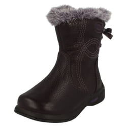 ) Clarks Girls Casual Boots Ice Lace GTX - G Fit - UK 4 Infant, Plum (Purple