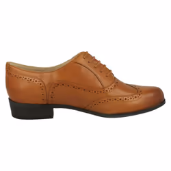 Ladies Clarks Brogues Hamble Oak - D Fit - UK 3.5, Dark Tan