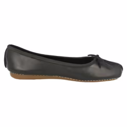 Ladies Clarks Comfort Everyday Flats Freckle Ice - D Fit - UK 3.5, Black