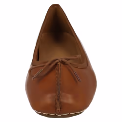 ) Ladies Clarks Comfort Everyday Flats Freckle Ice - D Fit - UK 4.5, Dark Tan (Brown