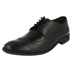 Mens Clarks Smart Brogues Chart Limit - G Fit - UK 8.5, Black