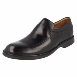 Mens Clarks Formal Slip On Shoes Bilton Step - G Fit - UK 7, Black