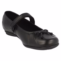 Girls Clarks School Shoes Tasha Ally - G Fit - UK 7.5 Infant, Black